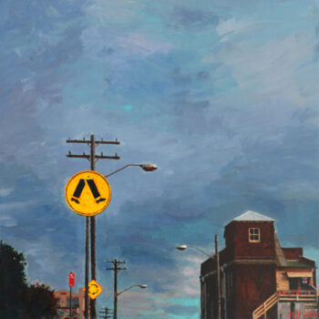 Arden Street looking south | Acrylic on board | 450mm x 450mm | SOLD