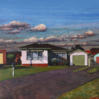 Pink house Bankstown | Acrylic on board | 600mm x 600mm