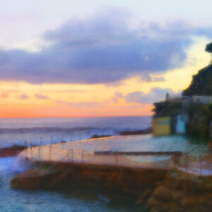 Bronte-pool | Inkjet and enamel on watercolour paper | 890mm x 670mm framed | Edition 1/10 - $890