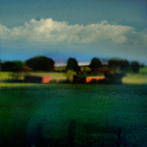 Red sheds | Inkjet and enamel on watercolour paper | 525mm x 525mm framed | Edition 1/10 - $550